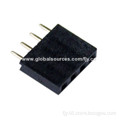 PH2.54 1*3 Straight H8.5 PBT Female Header, Black Environment Protection Material, 3A Current